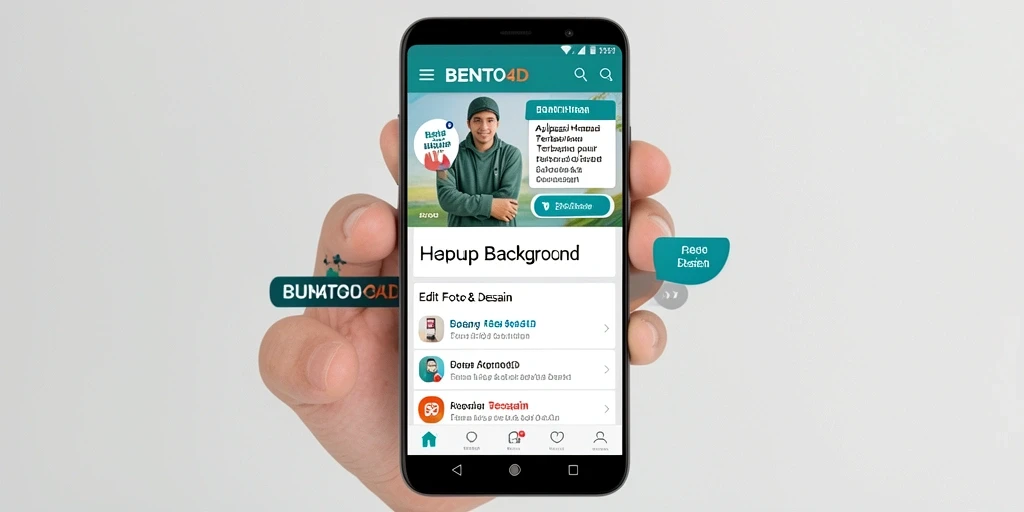 Tampilan utama BENTO4D dengan fitur Hapus Background yang efisien.