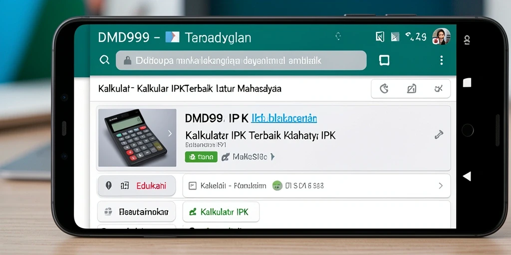 Antarmuka DMD999 dengan fitur Kalkulator IPK yang mudah digunakan.
