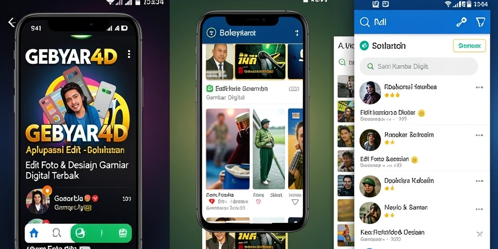 Screenshot antarmuka GEBYAR4D dengan berbagai fitur pengeditan.