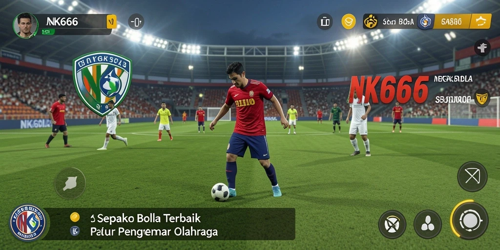 Antarmuka NK666 menampilkan berbagai fungsi dan kontrol sepak bola yang intuitif.