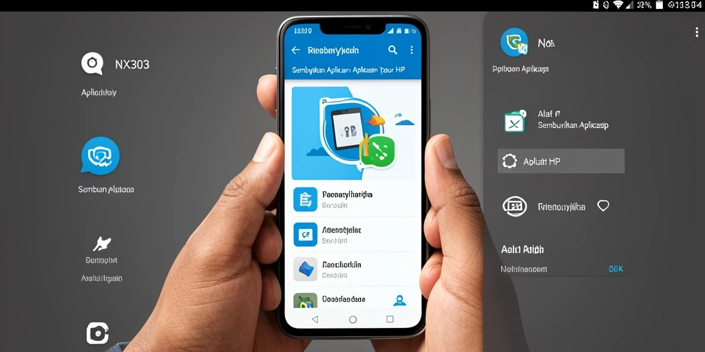 Tampilan antarmuka aplikasi NX303 yang sederhana dan fungsional.