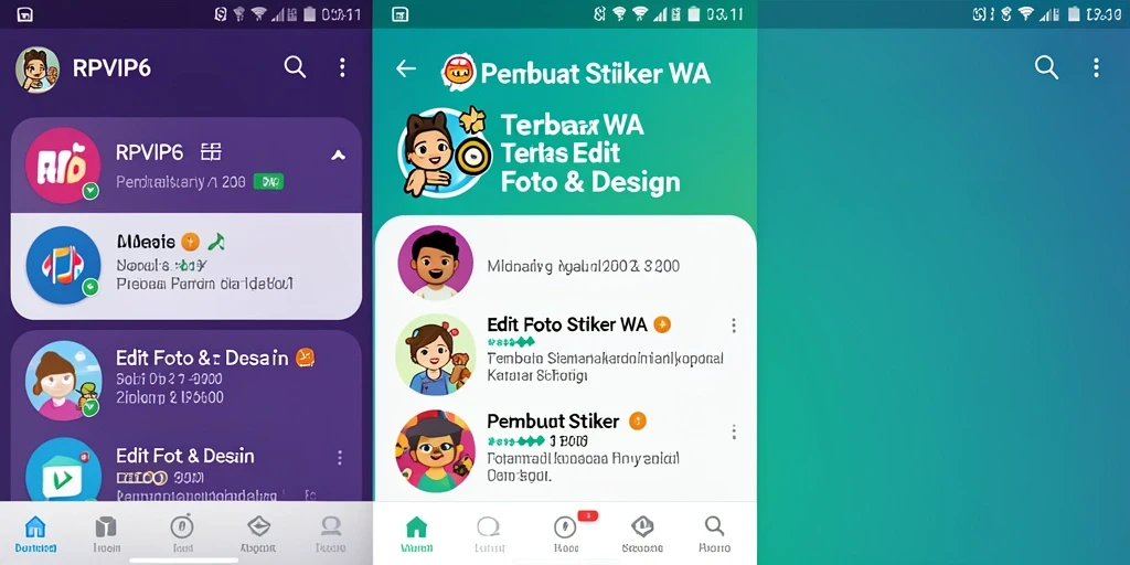 Tampilan antarmuka RPVIP6 saat membuat stiker dari foto.