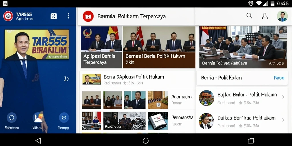 Antarmuka aplikasi TAR555 yang informatif dan interaktif.